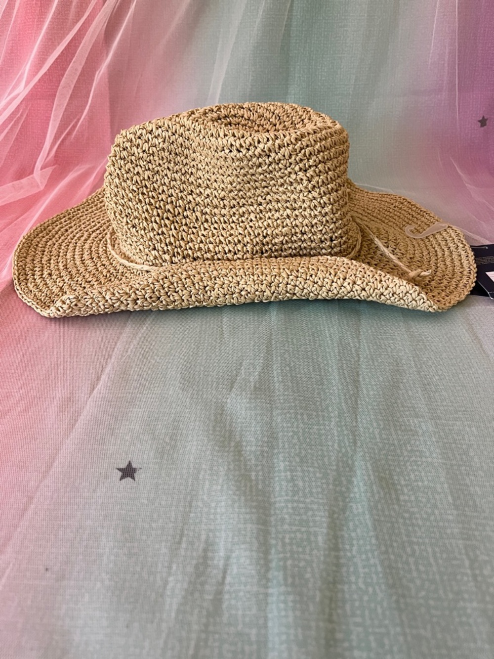 Universal Thread Natural Straw Crochet Sun Hat - Picture 3 of 6